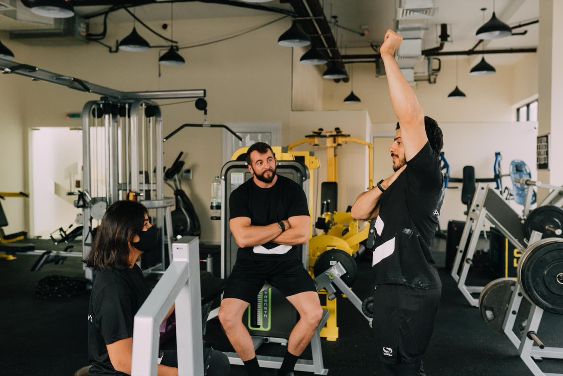 Coaches and client training at Spare Room Gym Muscat
