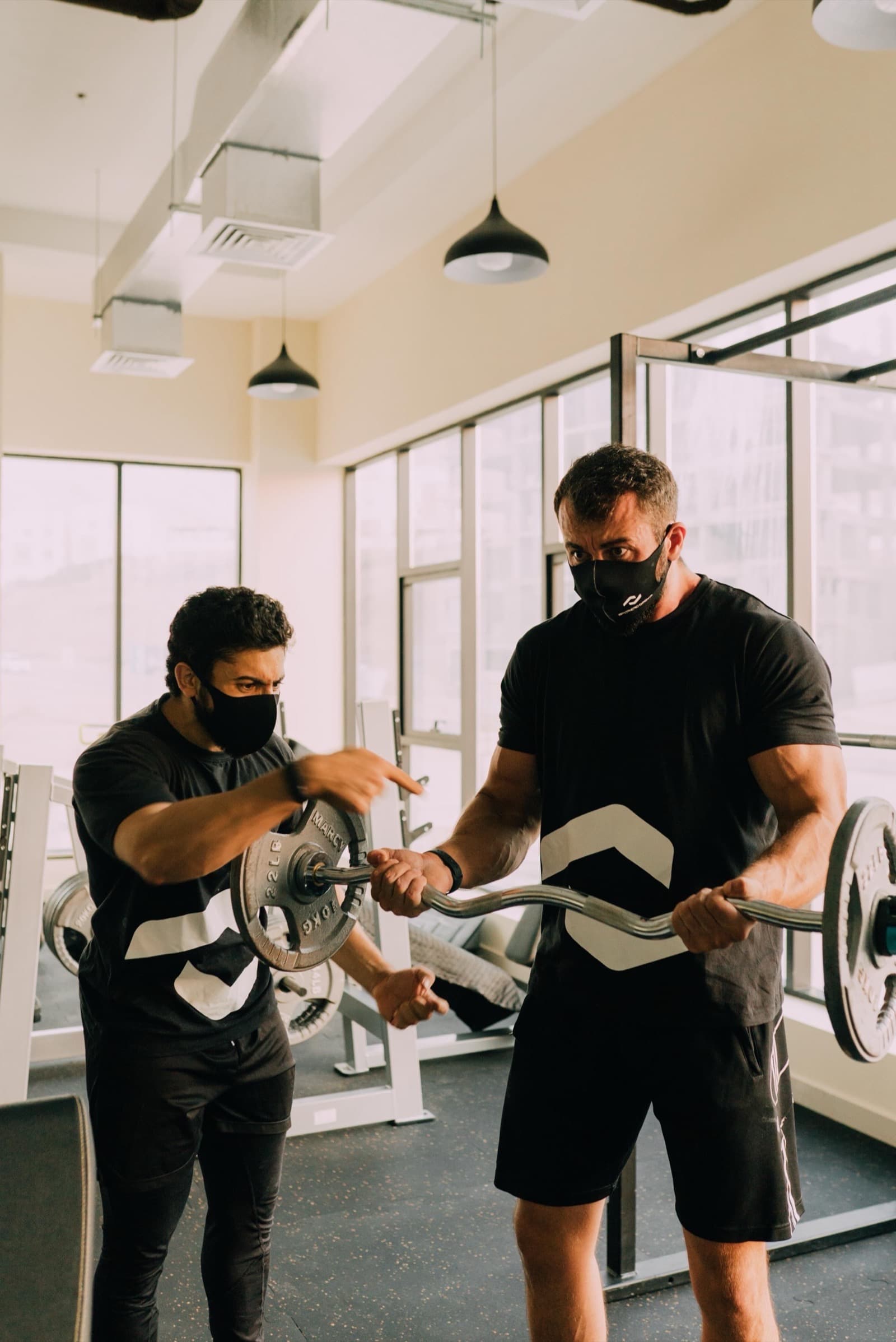 Client progress training at Spare Room Gym